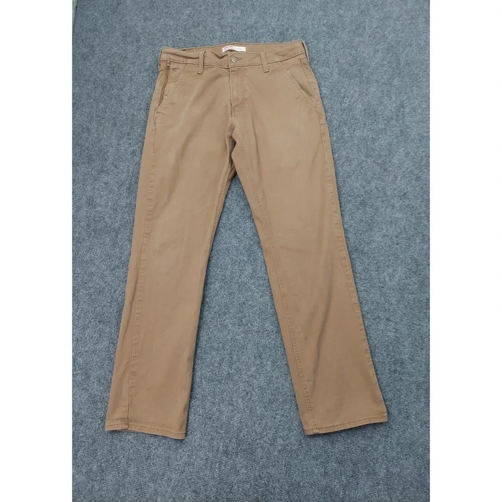 Levis Athletic Jeans Mens 32x32 Brown Slim Straight Casual Stretch denim